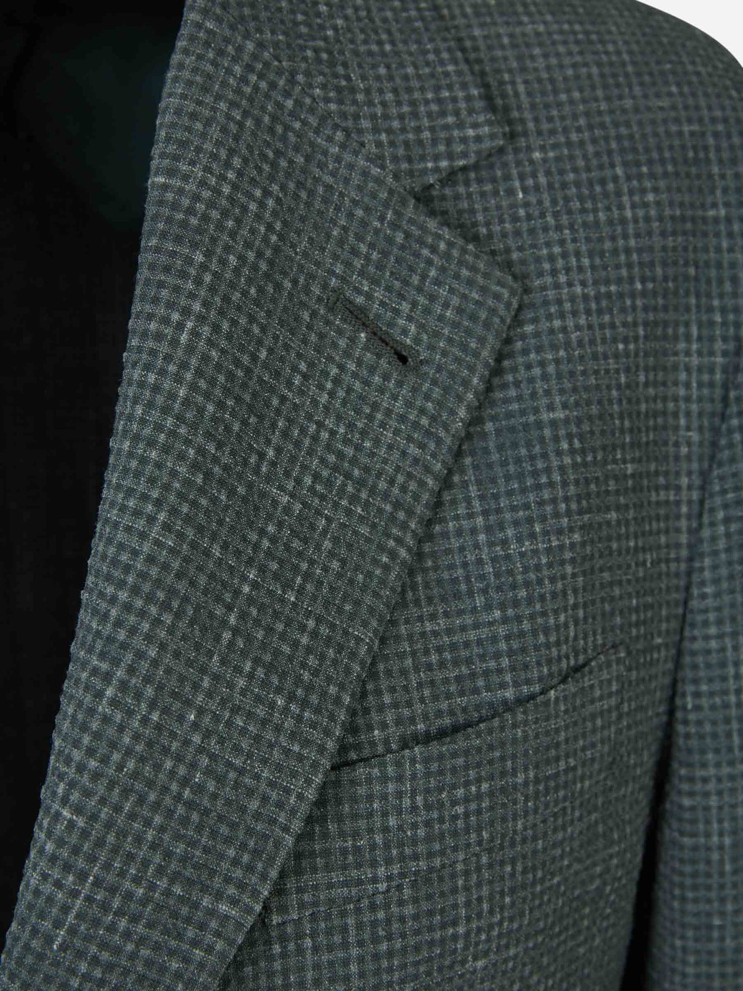 Outlet online Canali Hombre Americana Bicolor Lana color Verde Menta sku 302-003462 02 - Foto 3
