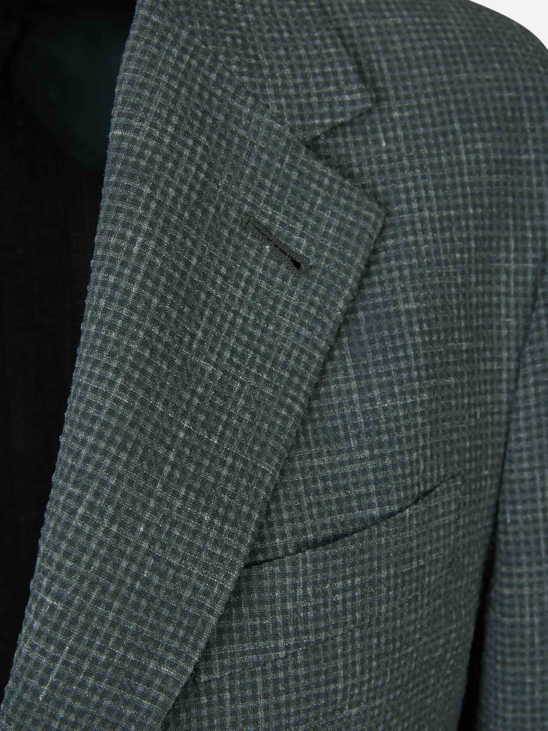 Outlet online Canali Hombre Americana Bicolor Lana color Verde Menta sku 302-003462 02 - Foto 3