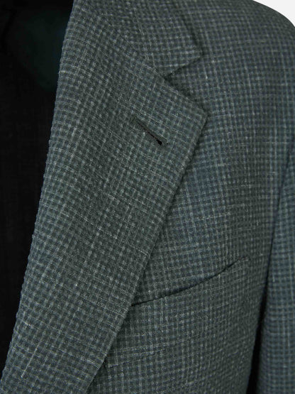 Outlet online Canali Hombre Americana Bicolor Lana color Verde Menta sku 302-003462 02 - Foto 3