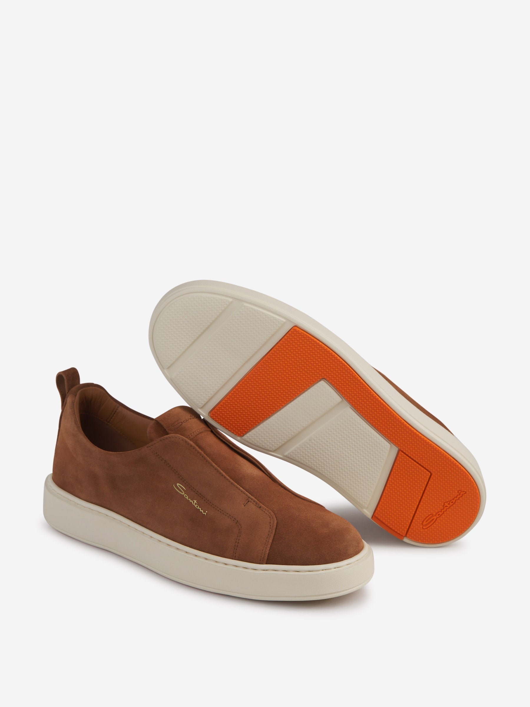 Outlet online Santoni Hombre Sneakers Slip-On Piel color Marrón sku 616-002734 01 - Foto 4