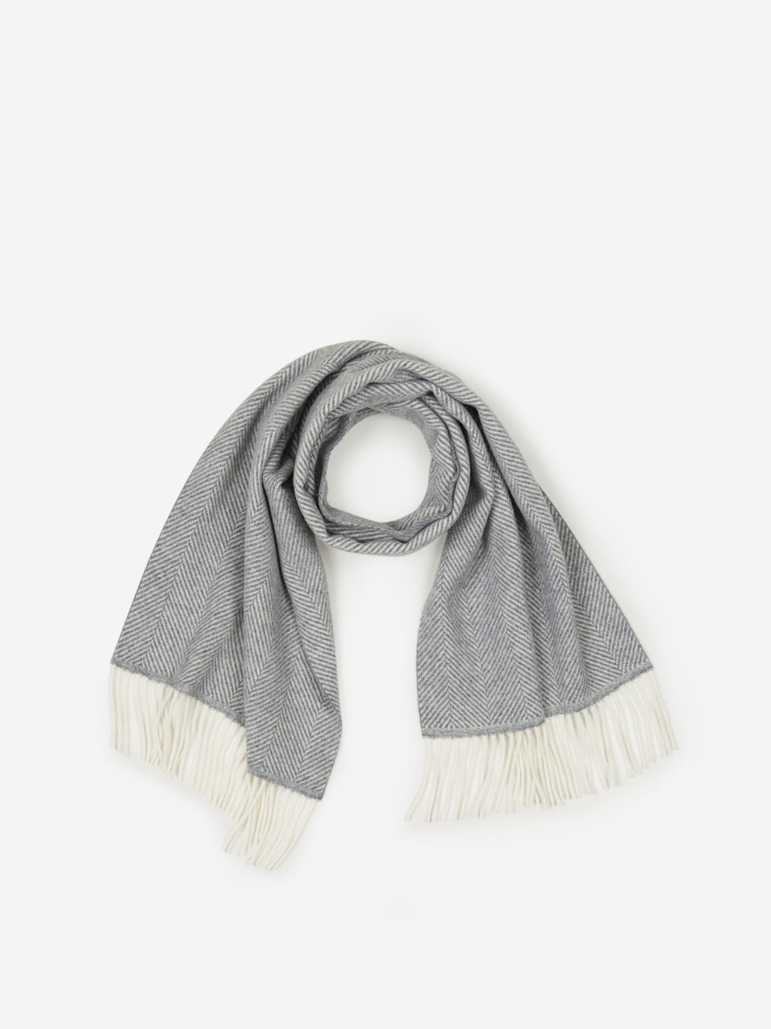 Outlet online Santa Eulalia Hombre Bufanda Espiga Lana color Marfil sku 630-001244 03 - Foto 1