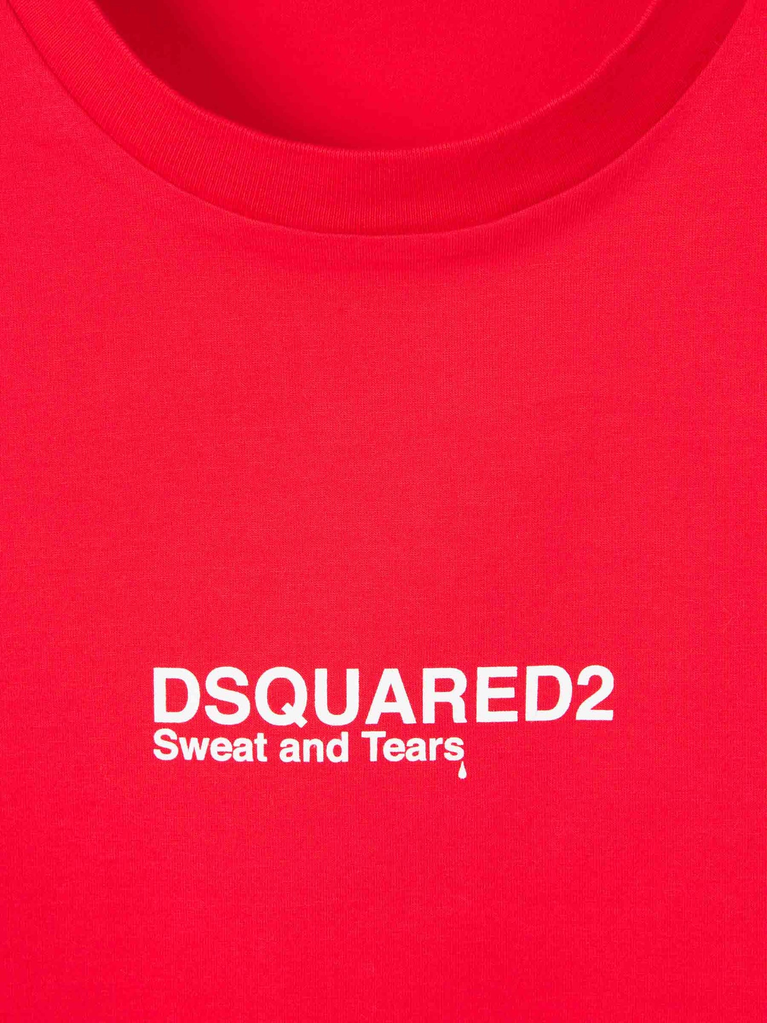 Outlet online Dsquared2 Hombre Camiseta Logo Algodón color Rojo sku 553-003811 01 - Foto 3