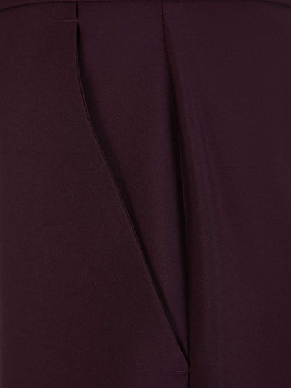 Outlet online McQueen Mujer Pantalones Formales Lana color Púrpura sku 761-003472 01 - Foto 3