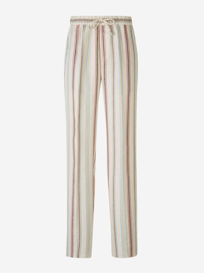 Outlet online Etro Hombre Pantalones Motivo Rayas Lino color Multicolor sku 521-003007 01 - Foto 1