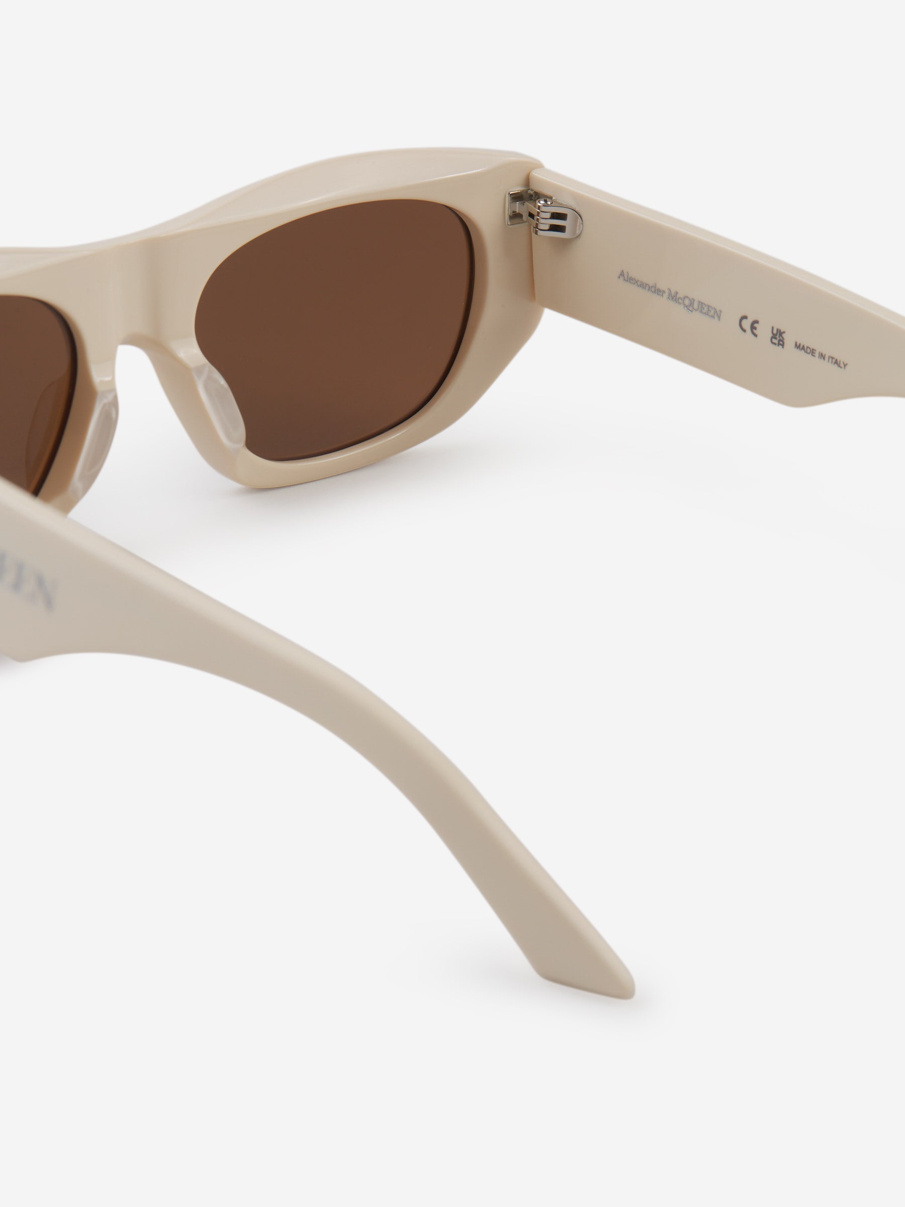 Alexander McQueen Gafas de Sol Rectangulares color Crema sku 614-002691 03 - Foto 4