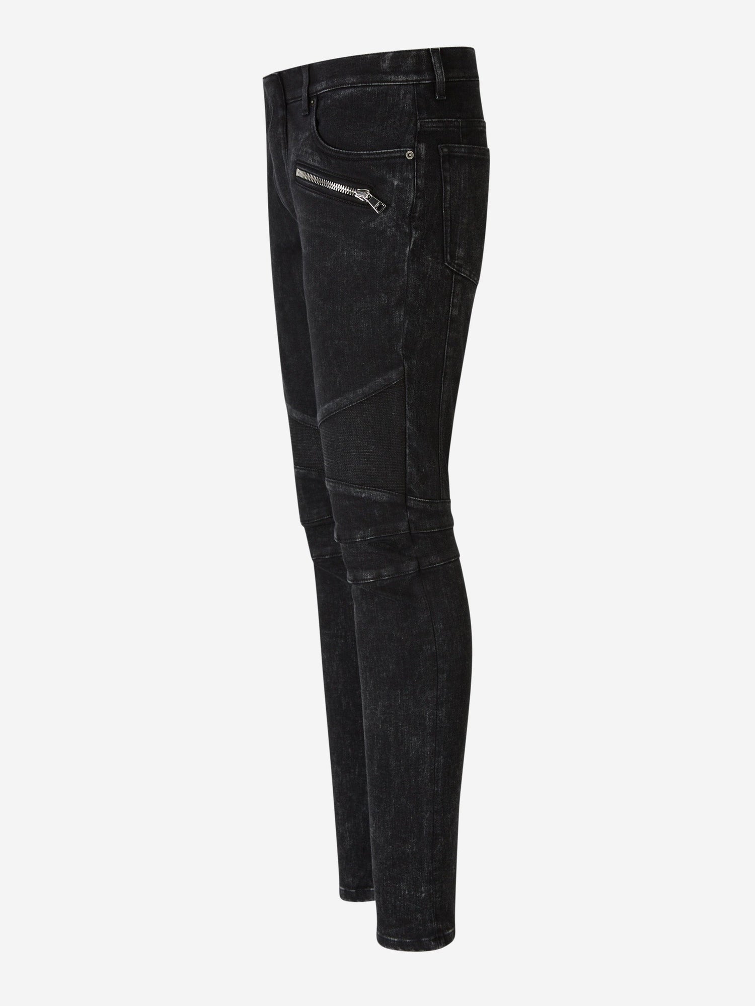 Outlet online Balmain Hombre Jeans Slim Fit Biker color Negro sku 522-002617 01 - Foto 2