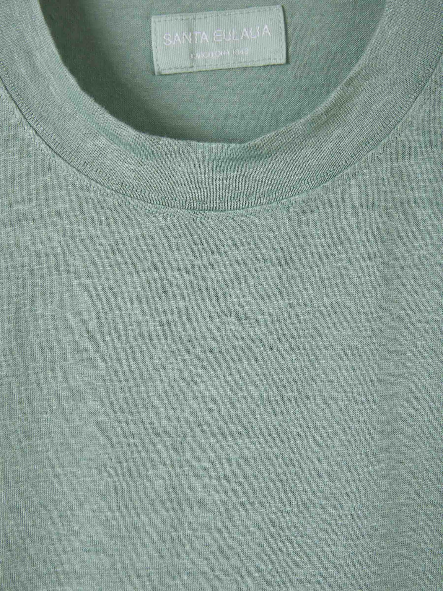 Outlet online Santa Eulalia Hombre Camiseta Punto Lino color Verde Menta sku 553-003693 02 - Foto 3