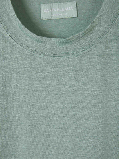 Outlet online Santa Eulalia Hombre Camiseta Punto Lino color Verde Menta sku 553-003693 02 - Foto 3