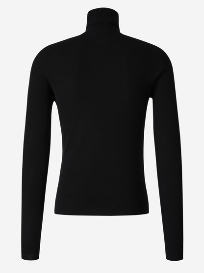 Outlet online Balmain Hombre Jersey Cuello Vuelto Lana color Negro sku 542-002240 00 - Foto 2