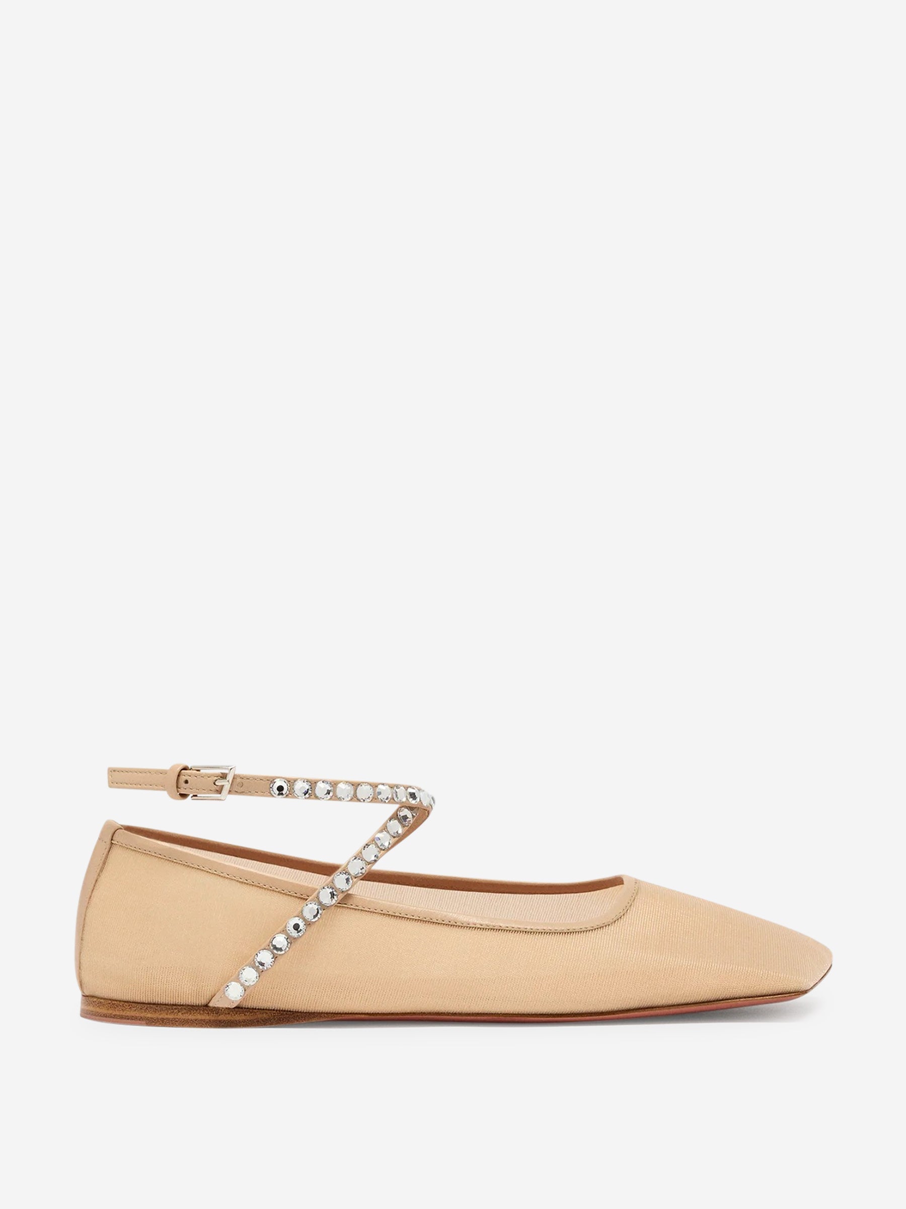Outlet online Amina Muaddi Mujer Bailarinas Mesh Crystal color Crema sku 800-005280 01 - Foto 1