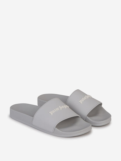 Outlet online Palm Angels Hombre Sandalias Pool Logo color Gris Claro sku 617-000095 01 - Foto 2