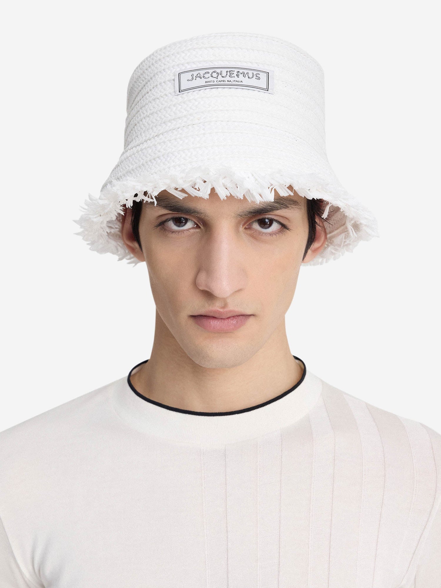 Outlet online Jacquemus Hombre Sombrero Pescador El Bob Bacino color Blanco sku 695-001610 01 - Foto 3