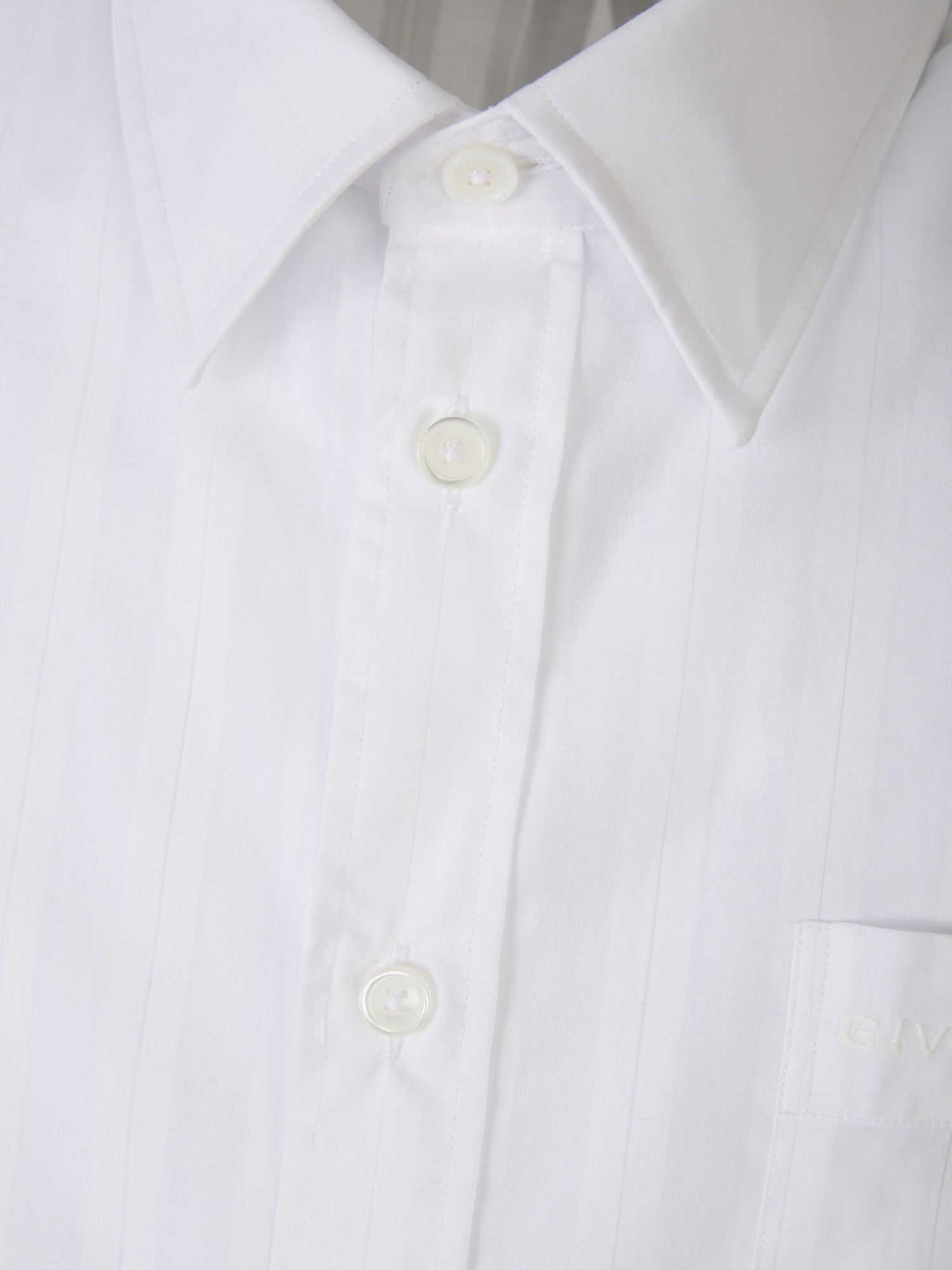 Outlet online Givenchy Hombre Camisa Gasa Motivo Rayas color Blanco sku 532-000558 01 - Foto 4