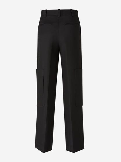 Outlet online Khaite Mujer Pantalones Vestir Caiton color Negro sku 761-003598 01 - Foto 4