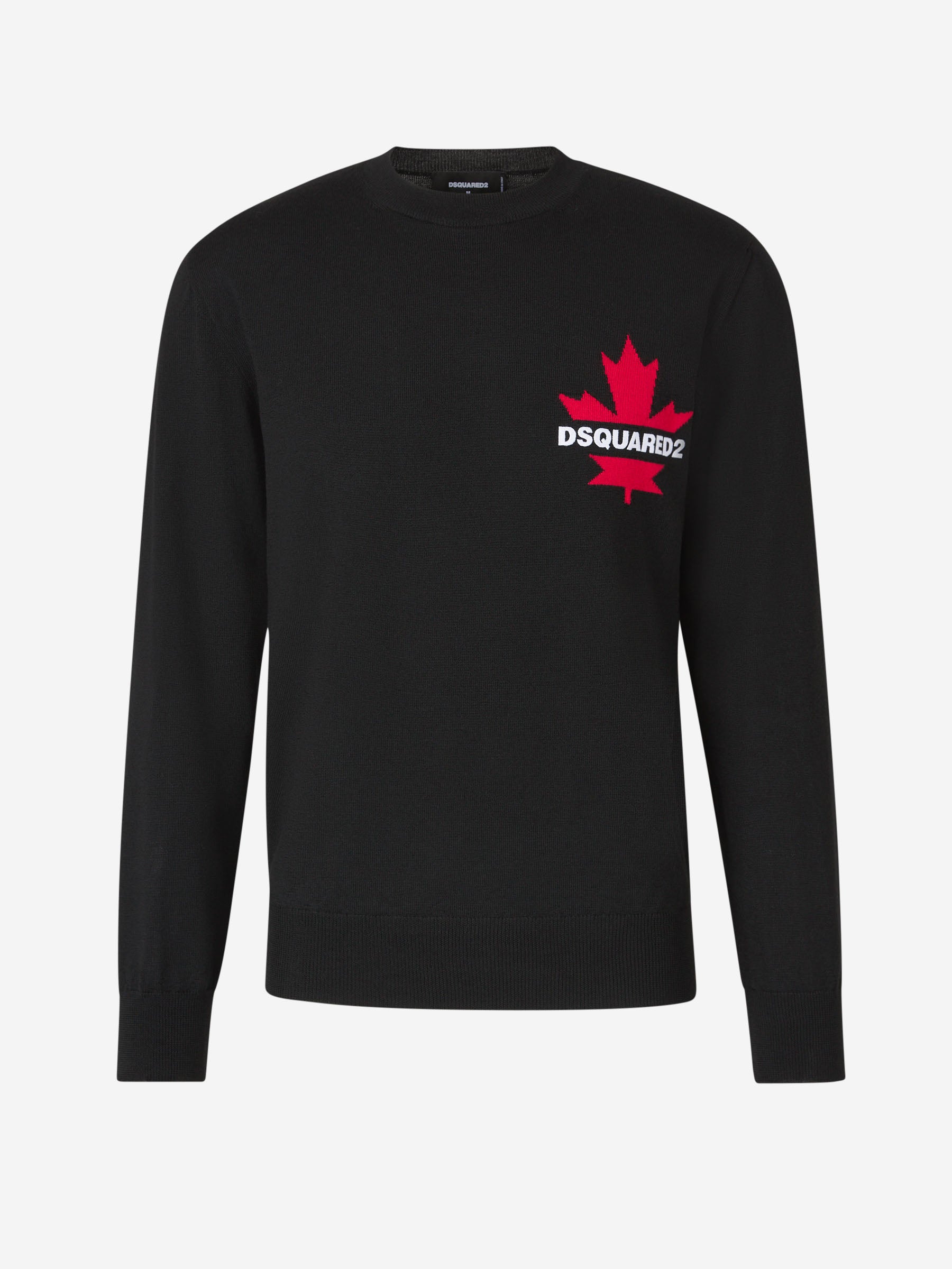 Outlet online Dsquared2 Hombre Jersey Logo Lana color Negro sku 542-002383 01 - Foto 1
