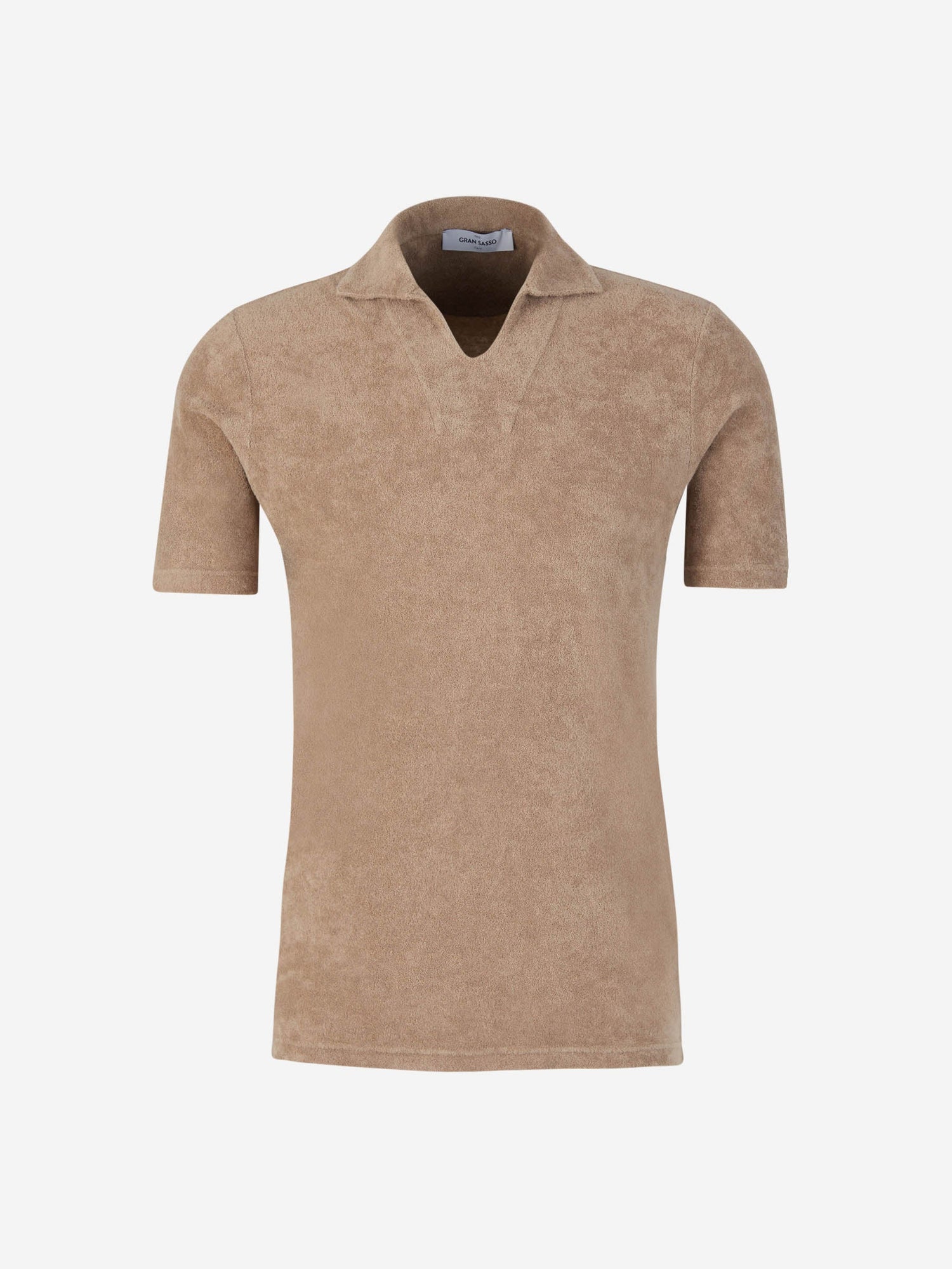 Outlet online Gran Sasso Hombre Polo Toalla Algodón color Beis sku 552-001488 02 - Foto 1