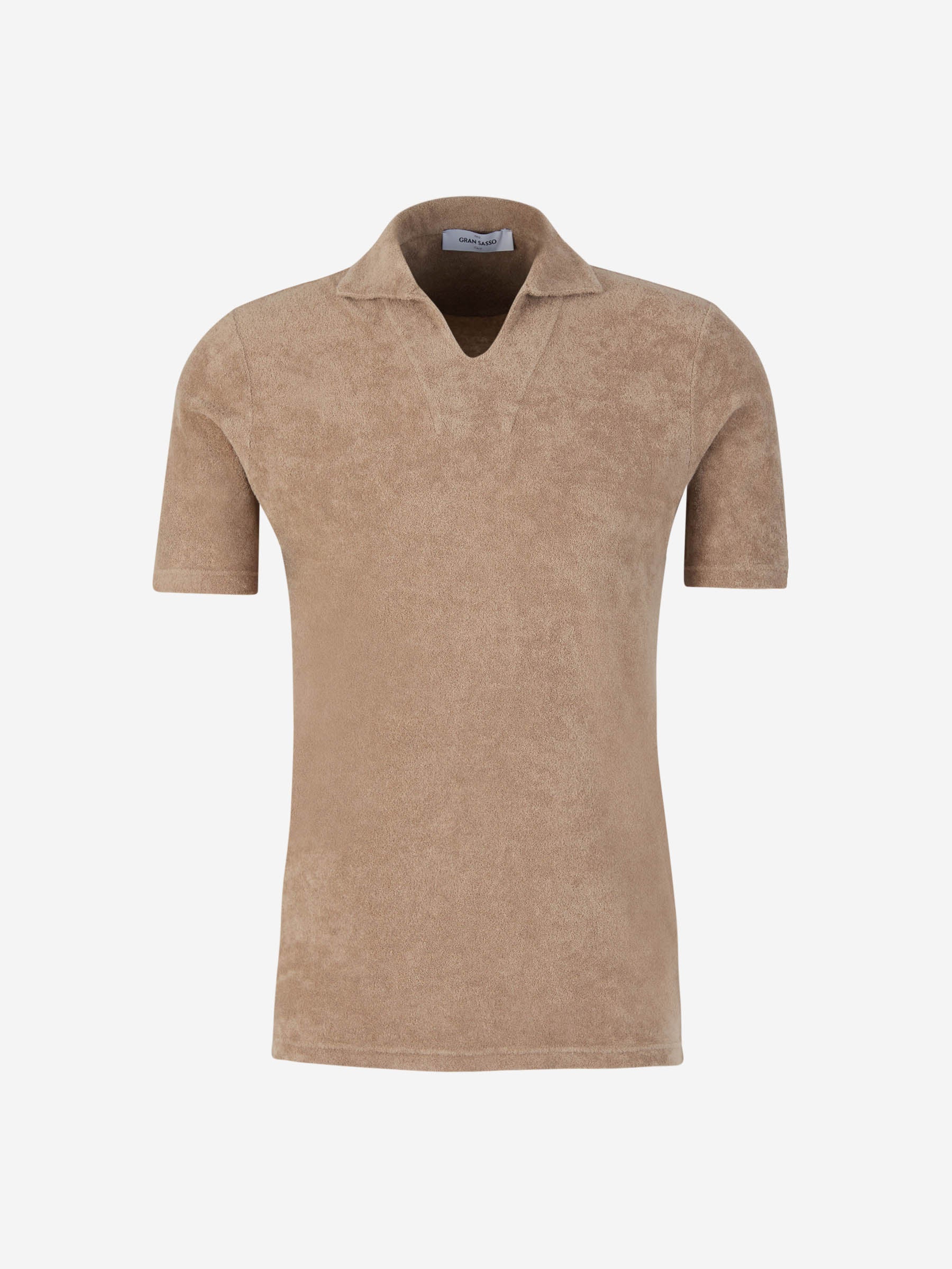 Outlet online Gran Sasso Hombre Polo Toalla Algodón color Beis sku 552-001488 02 - Foto 1