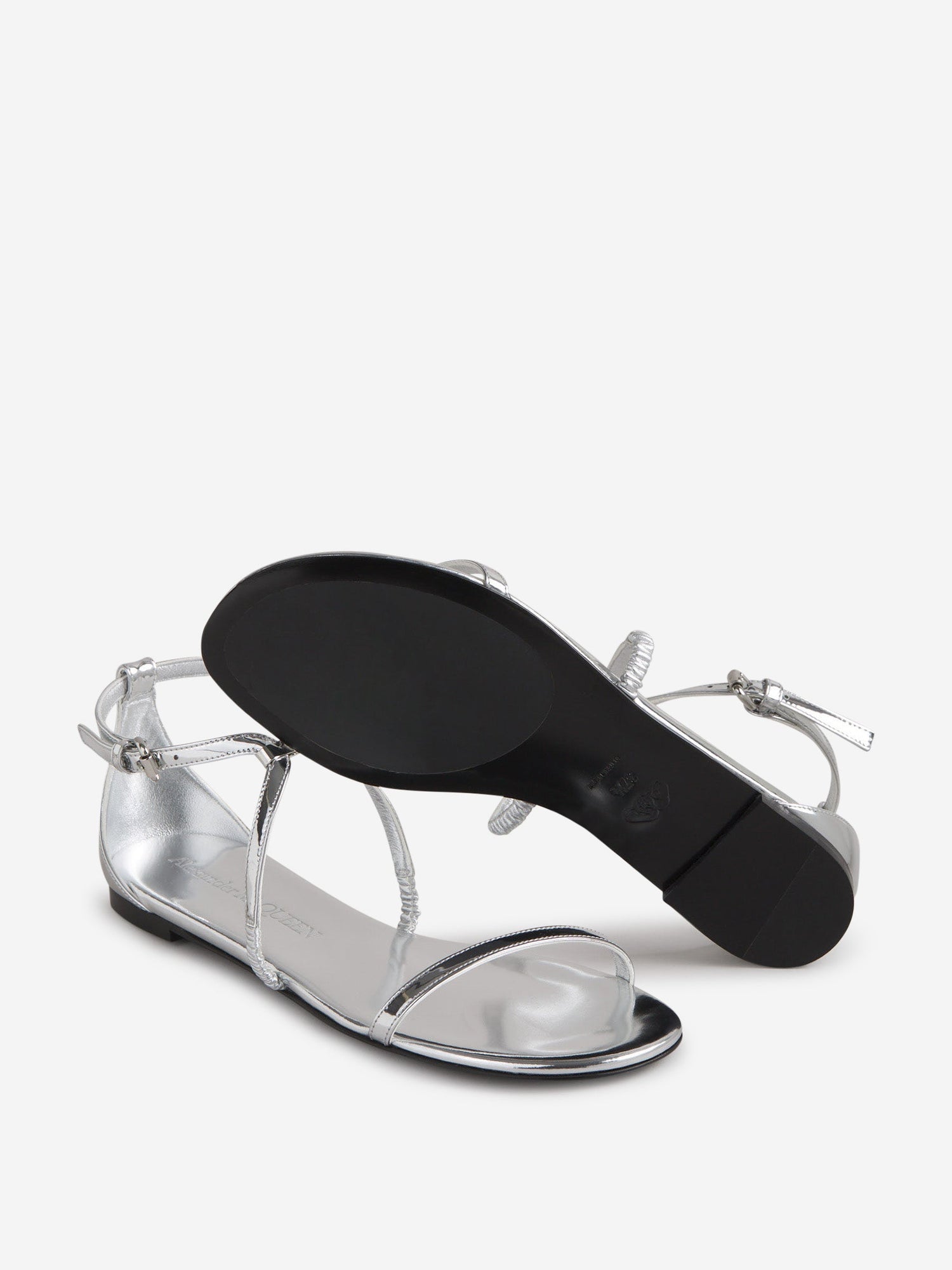 Outlet online McQueen Mujer Sandalias Tiras Silver color Plateado sku 800-005288 01 - Foto 4