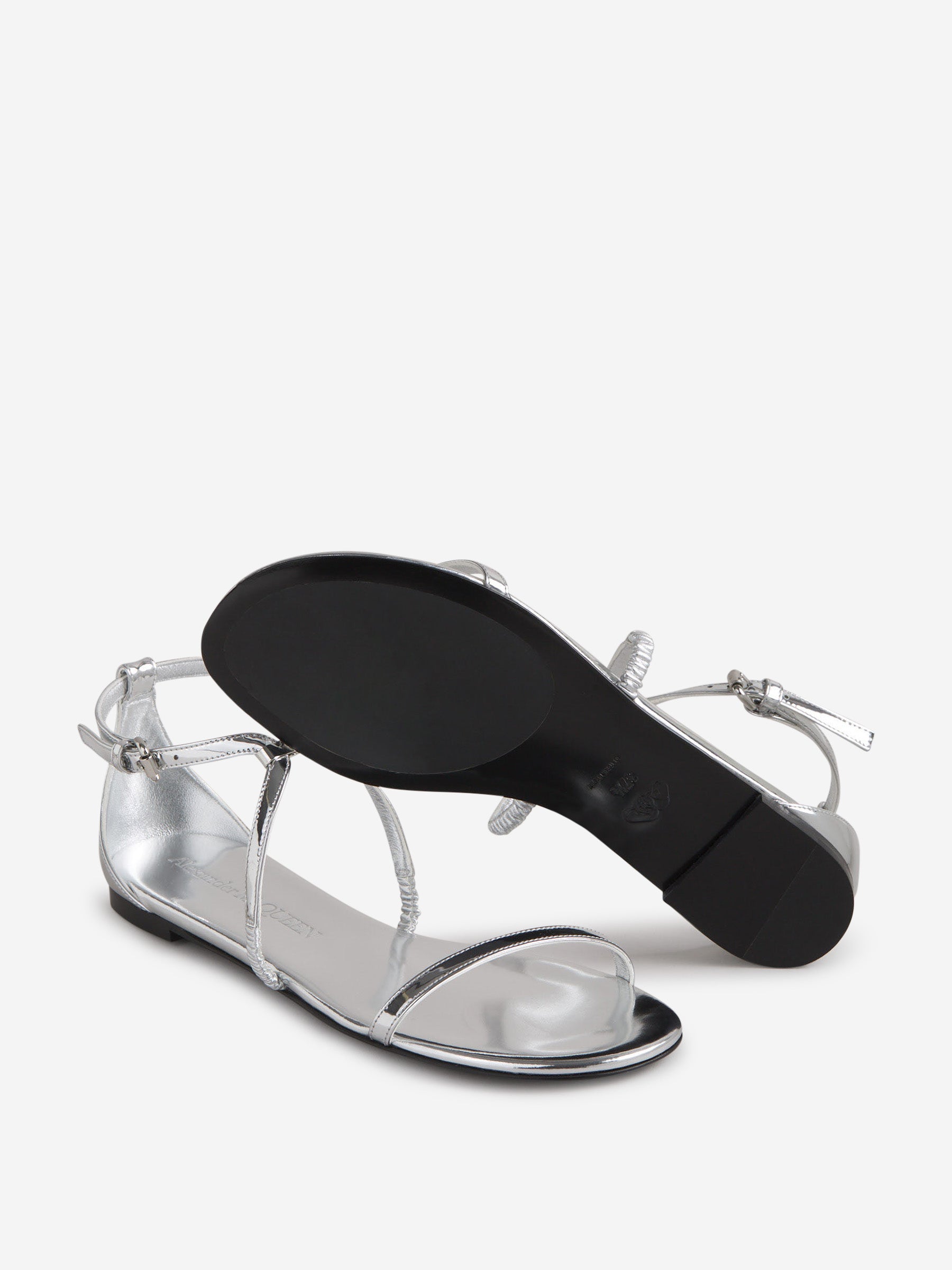 Outlet online McQueen Mujer Sandalias Tiras Silver color Plateado sku 800-005288 01 - Foto 4