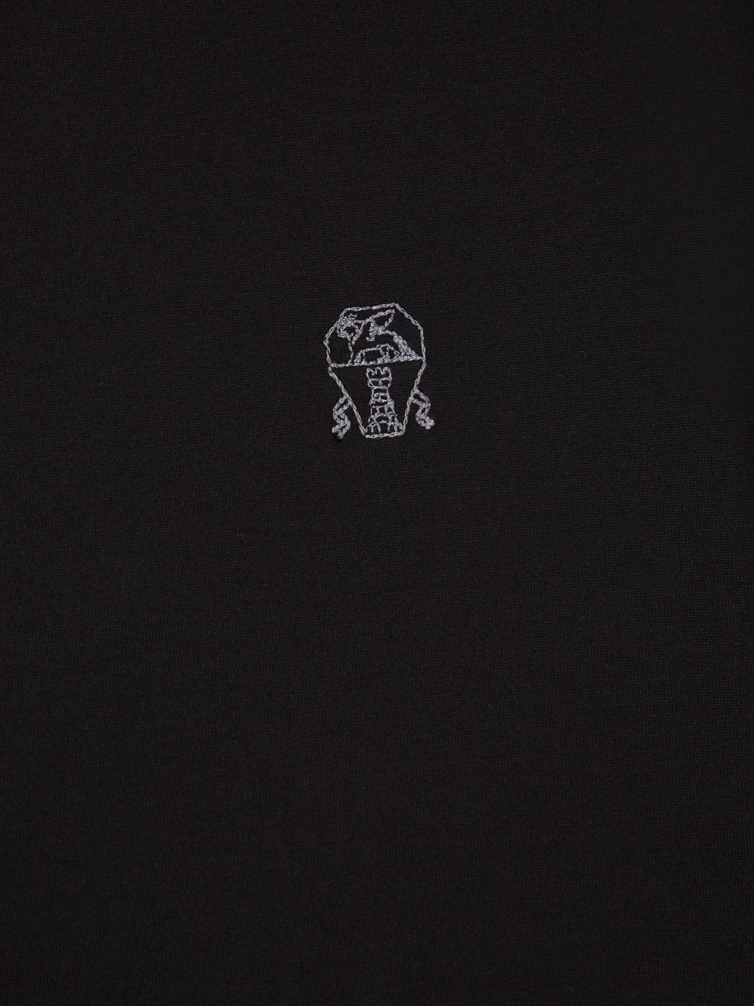 Outlet online Brunello Cucinelli Hombre Camiseta Detale Bicolor color Negro sku 553-003822 01 - Foto 5