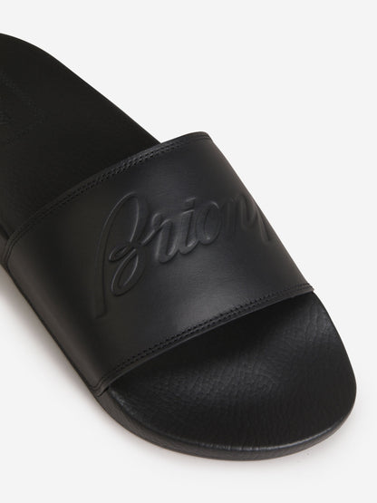 Outlet online Brioni Hombre Sandalias Logo Piel color Negro sku 617-000109 01 - Foto 4