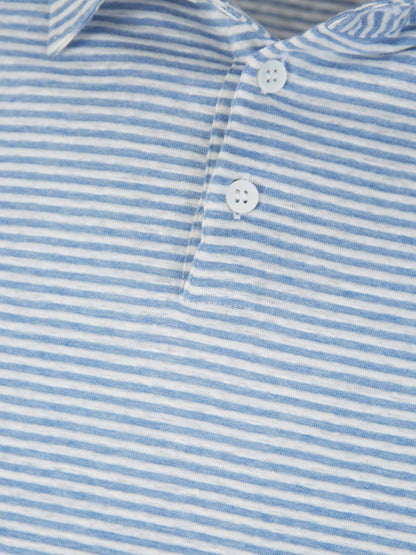 Outlet online Zanone Hombre Polo Motivo Rayas Lino color Azul sku 552-001434 01 - Foto 3