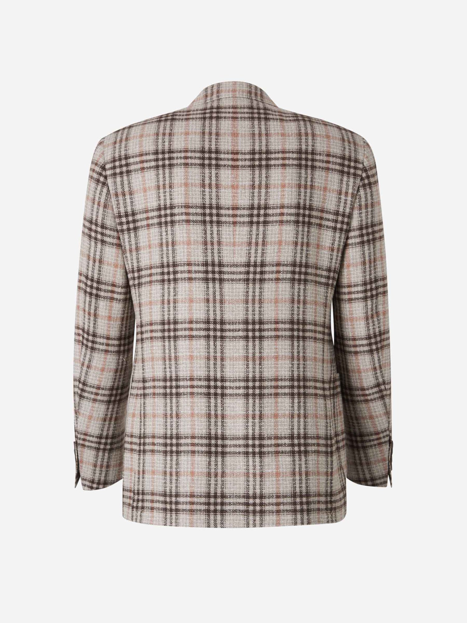 Outlet online Canali Hombre Americana Motivo Cuadros color Beige sku 302-003524 01 - Foto 3