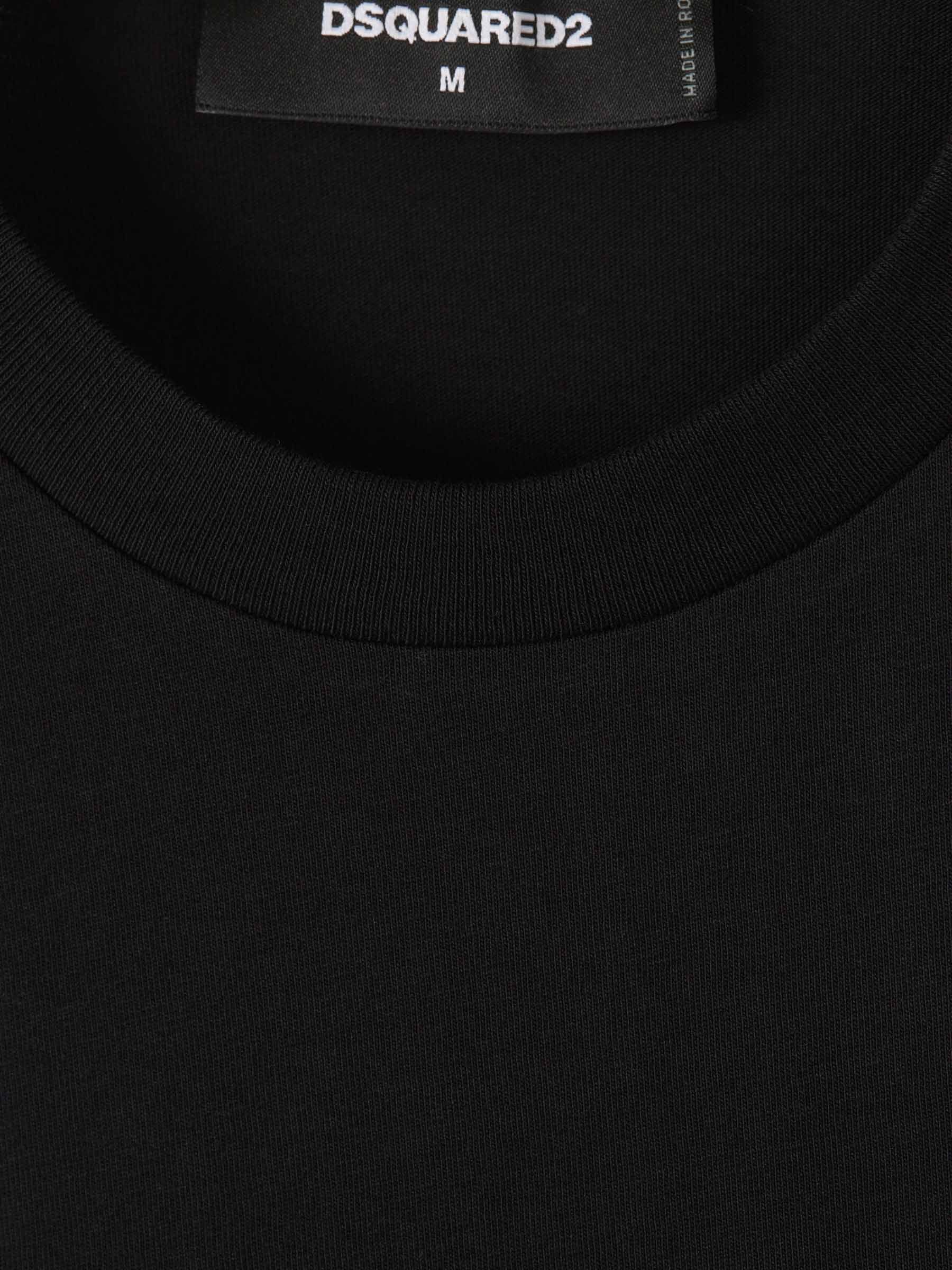 Outlet online Dsquared2 Hombre Camiseta Logo Algodón color Negro sku 553-003794 02 - Foto 4