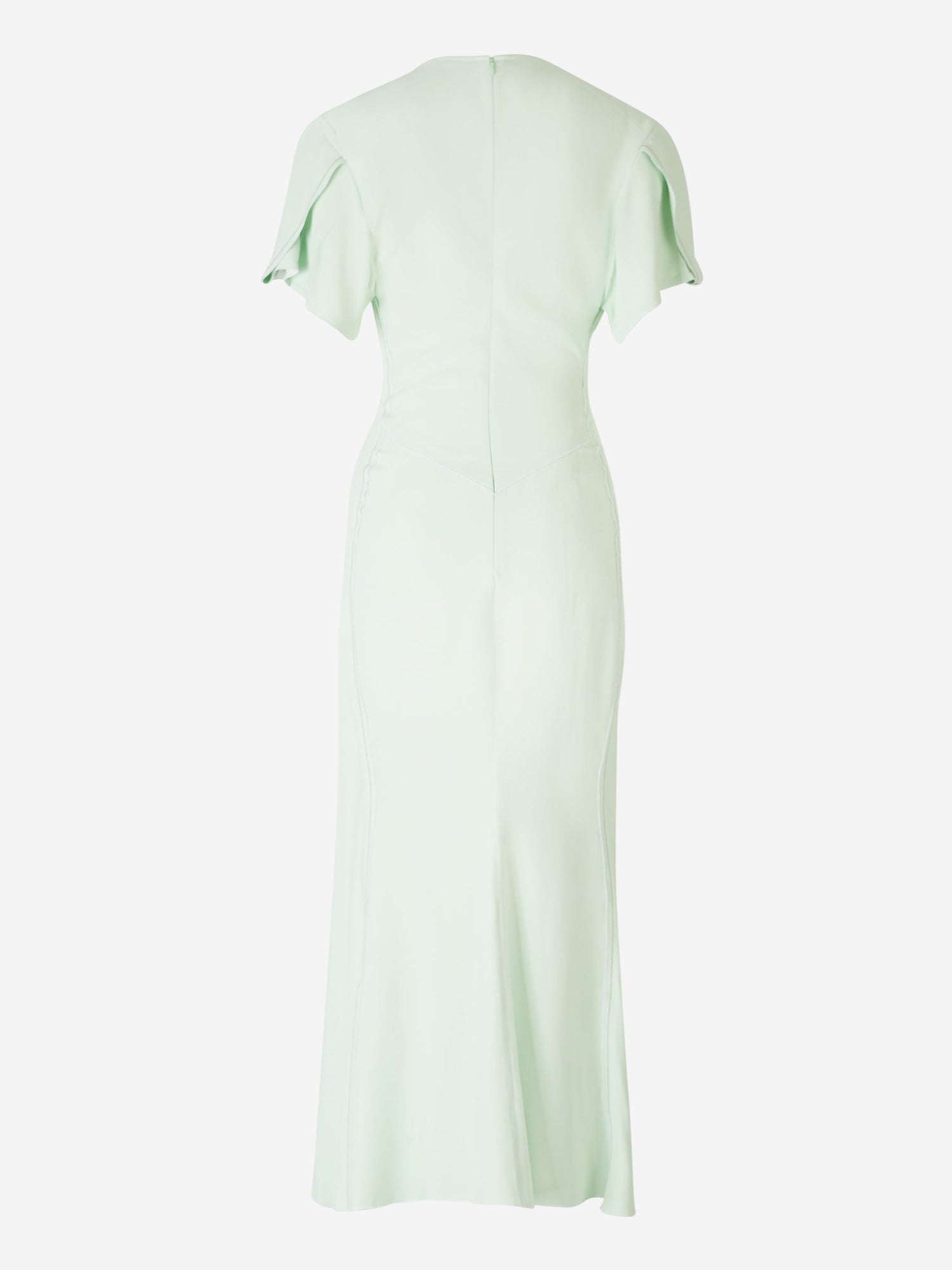 Outlet online Victoria Beckham Mujer Vestido Midi Crepé color Verde Menta sku 721-000236 01 - Foto 2