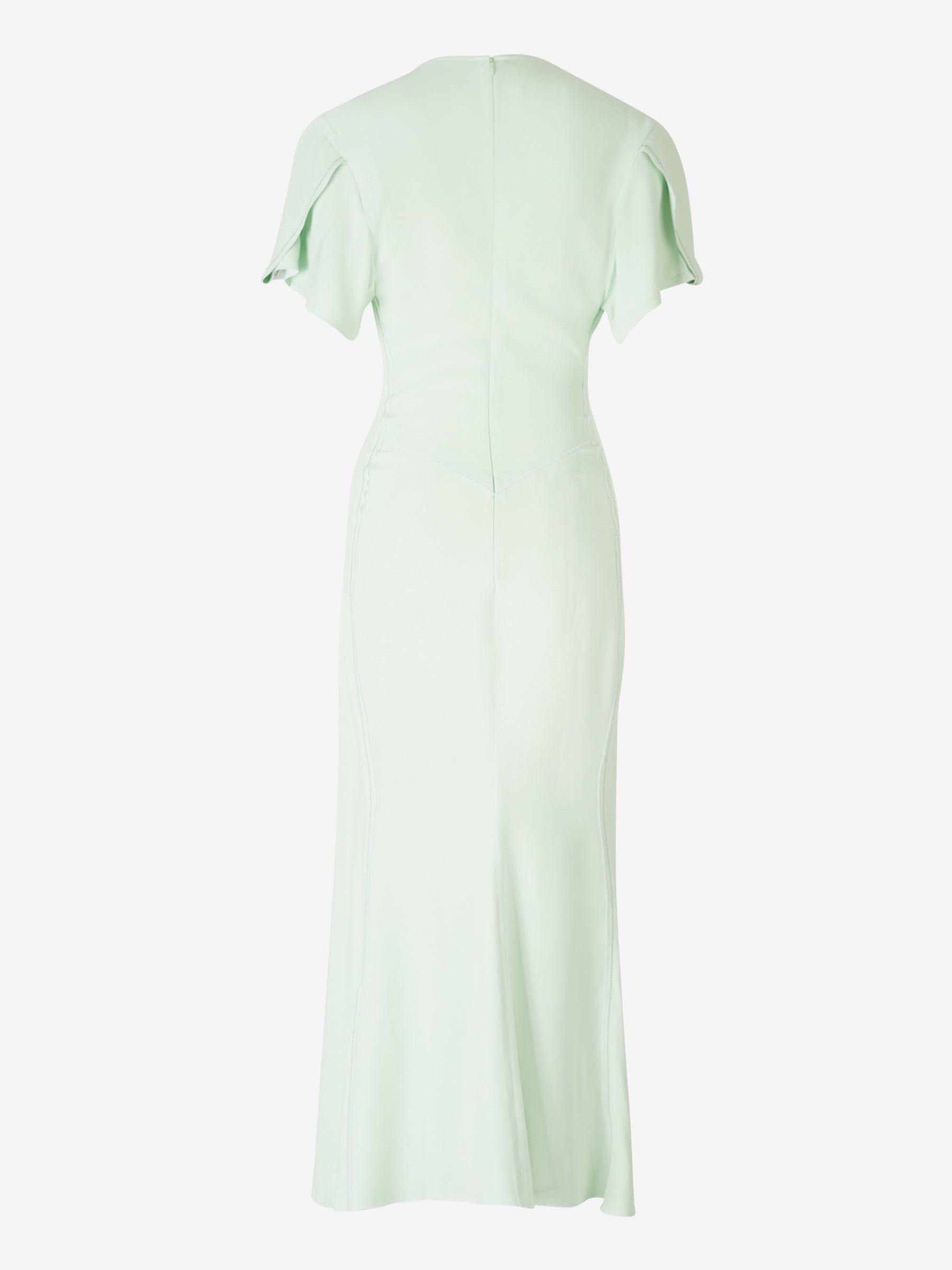 Outlet online Victoria Beckham Mujer Vestido Midi Crepé color Verde Menta sku 721-000236 01 - Foto 2