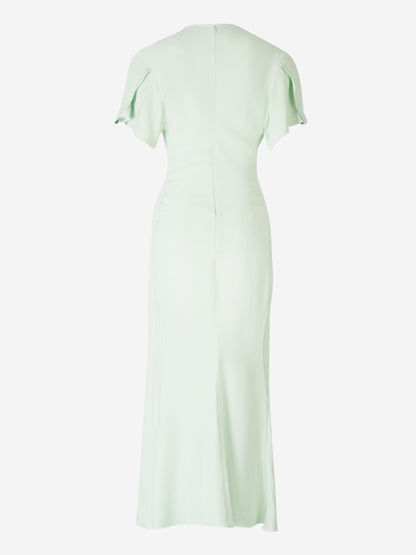 Outlet online Victoria Beckham Mujer Vestido Midi Crepé color Verde Menta sku 721-000236 01 - Foto 2