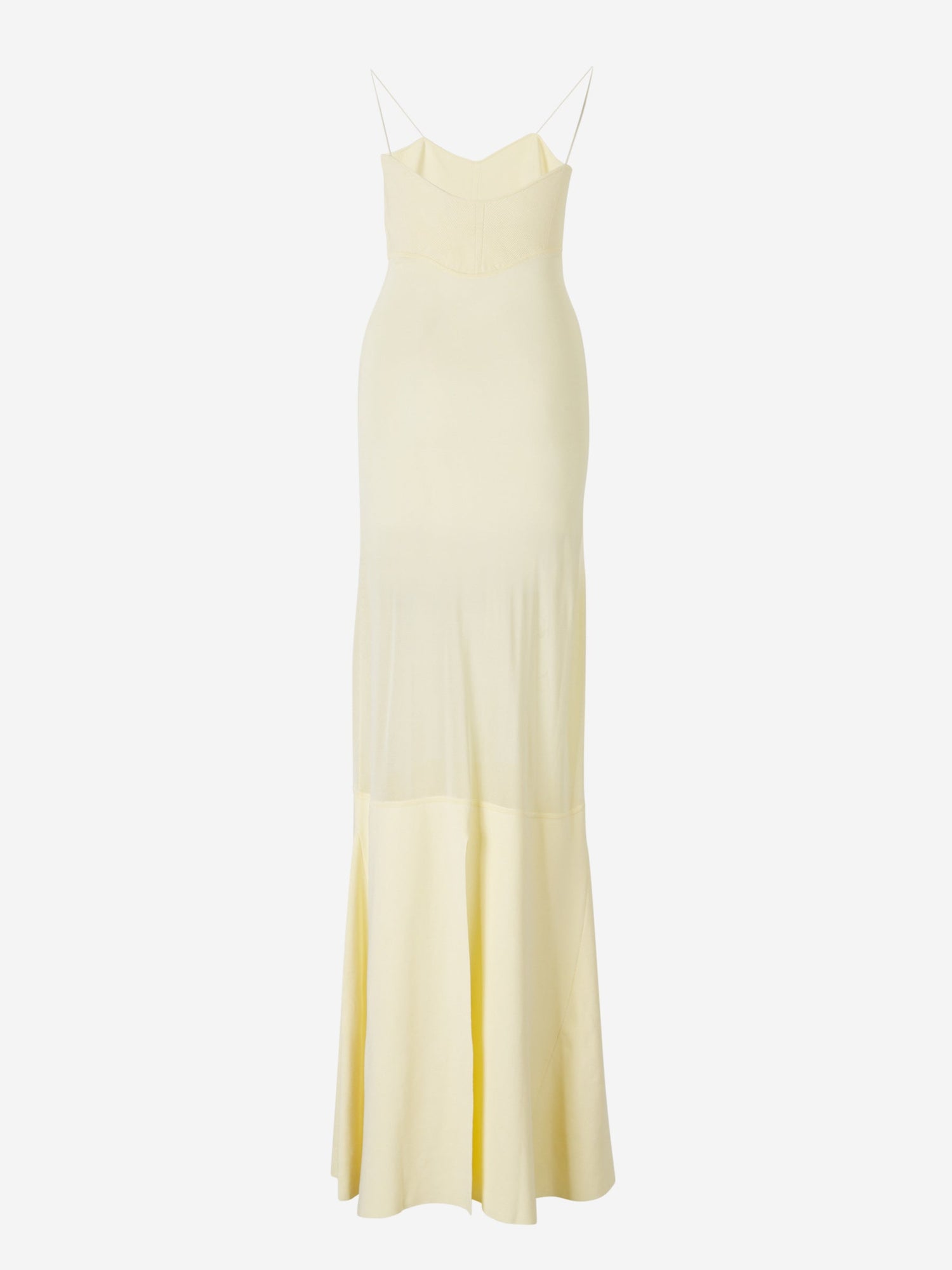 Outlet online Jacquemus Mujer Vestido Maxi La Robe Fino color Amarillo Claro sku 732-001283 01 - Foto 4