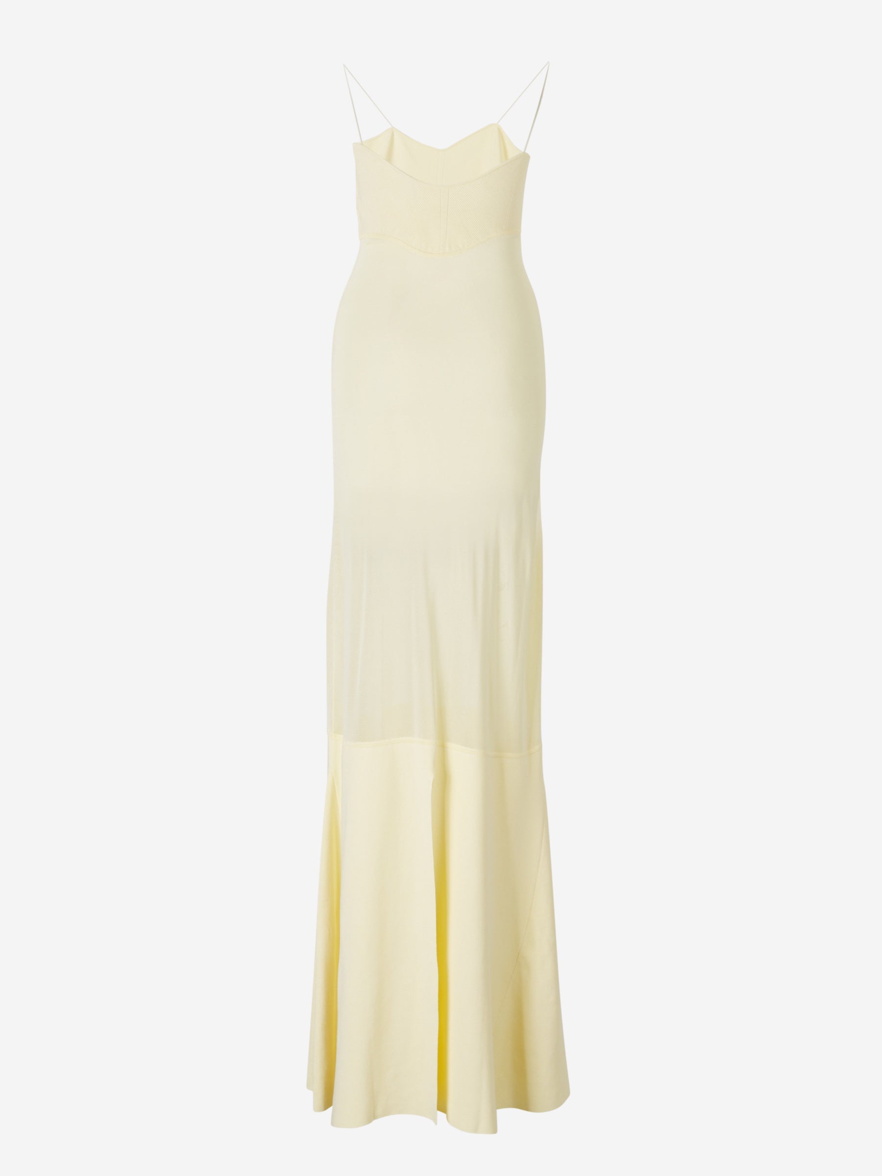 Outlet online Jacquemus Mujer Vestido Maxi La Robe Fino color Amarillo Claro sku 732-001283 01 - Foto 5
