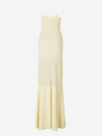 Outlet online Jacquemus Mujer Vestido Maxi La Robe Fino color Amarillo Claro sku 732-001283 01 - Foto 5
