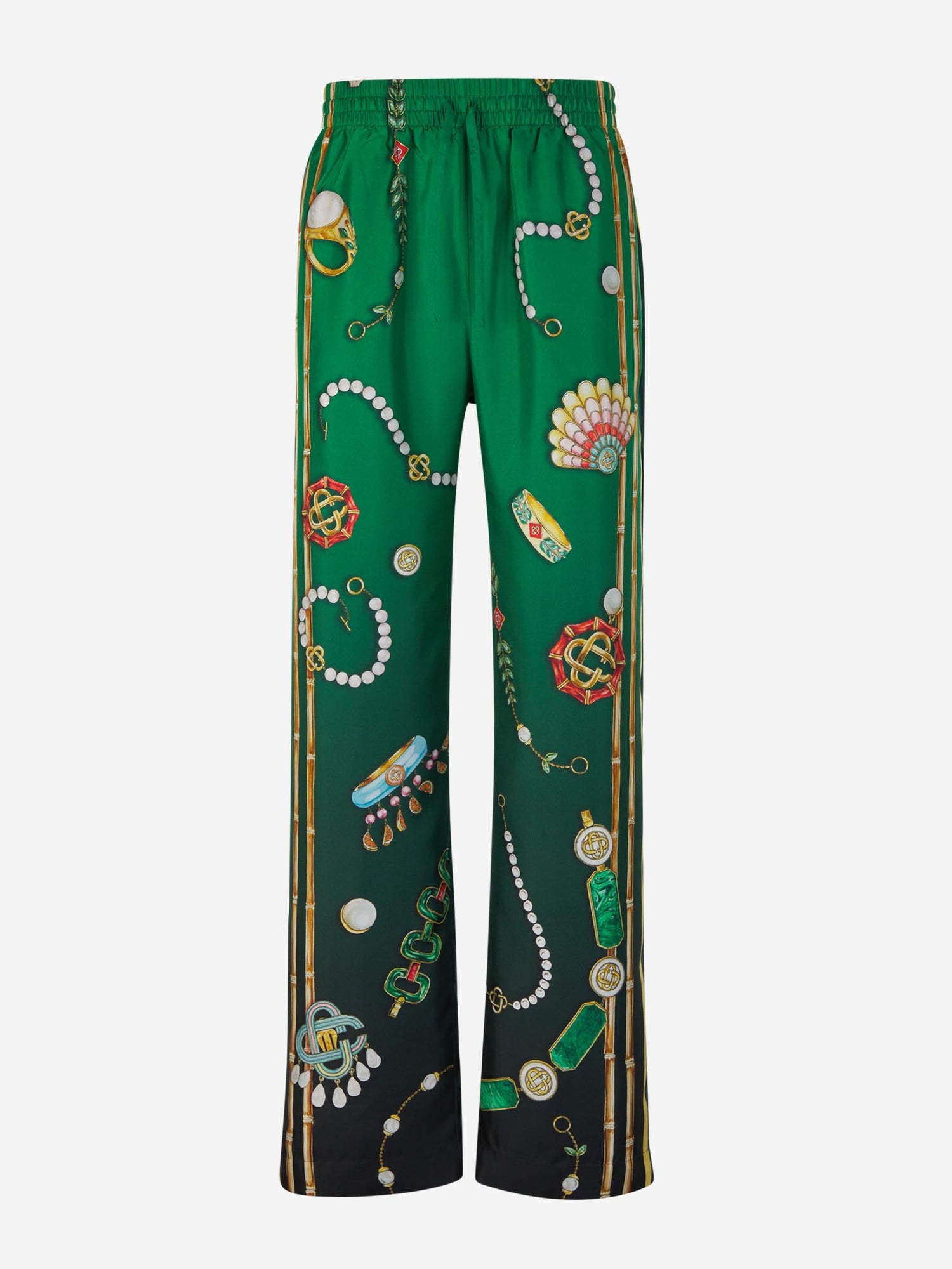 Outlet online Casablanca Hombre Joggers Seda Bijoux color Verde Oscuro sku 521-002967 01 - Foto 1