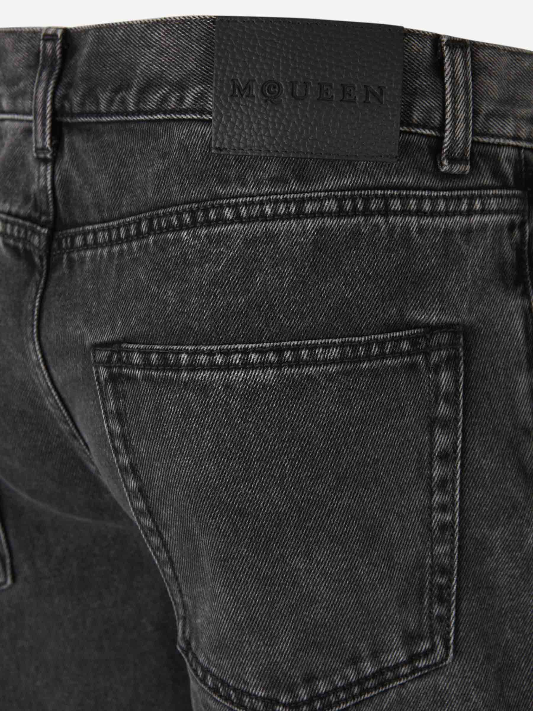 Outlet online McQueen Hombre Jeans Efecto Desgastado color Negro sku 522-002717 01 - Foto 5