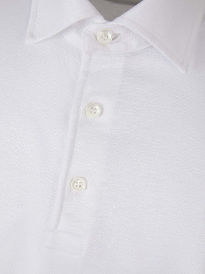 Outlet online Borrelli Hombre Polo Algodon Y Lino color Blanco sku 551-000338 01 - Foto 3