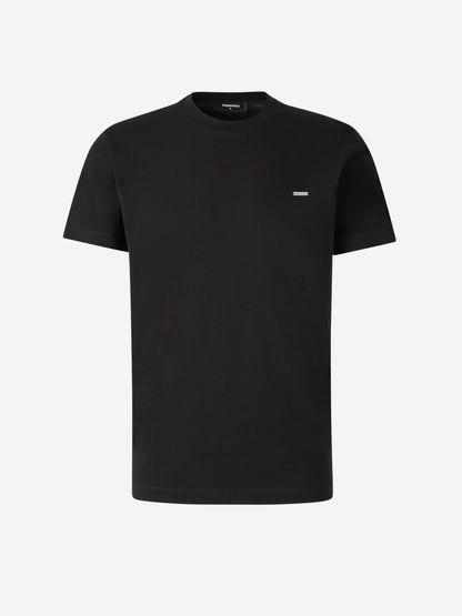 Outlet online Dsquared2 Hombre Camiseta Logo Algodón color Negro sku 553-003794 02 - Foto 2