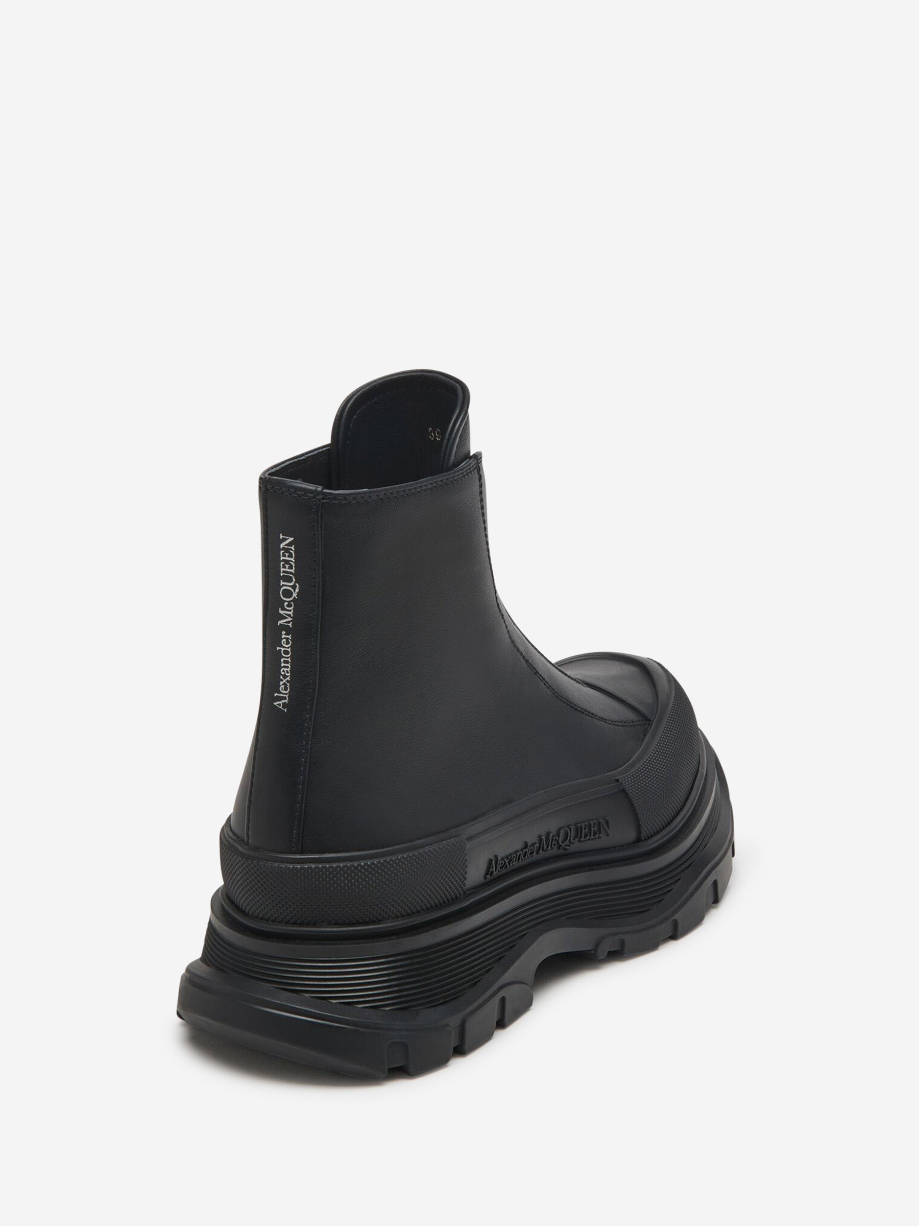 Outlet online McQueen Mujer Botines Tread Slick color Negro sku 805-000735 01 - Foto 3