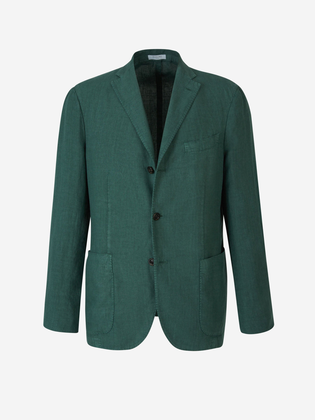 Outlet online Boglioli Hombre Americana Recta Lino color Verde Oscuro sku 302-003451 01 - Foto 1