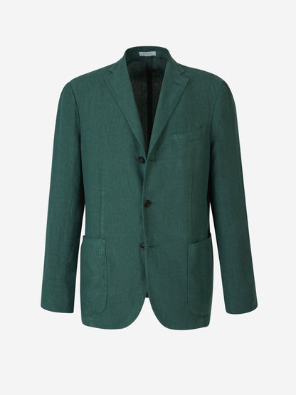 Outlet online Boglioli Hombre Americana Recta Lino color Verde Oscuro sku 302-003451 01 - Foto 1