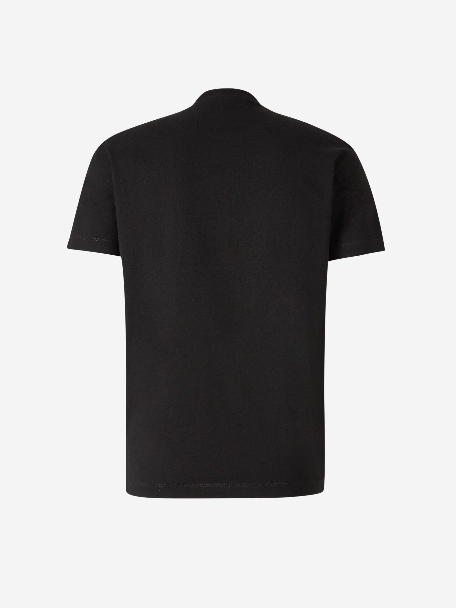 Outlet online Dsquared2 Hombre Camiseta Logo Algodón color Negro sku 553-003794 02 - Foto 3