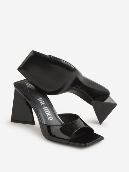 Outlet online The Attico Mujer Mules Charol Mini Devon color Negro sku 800-005190 01 - Foto 4