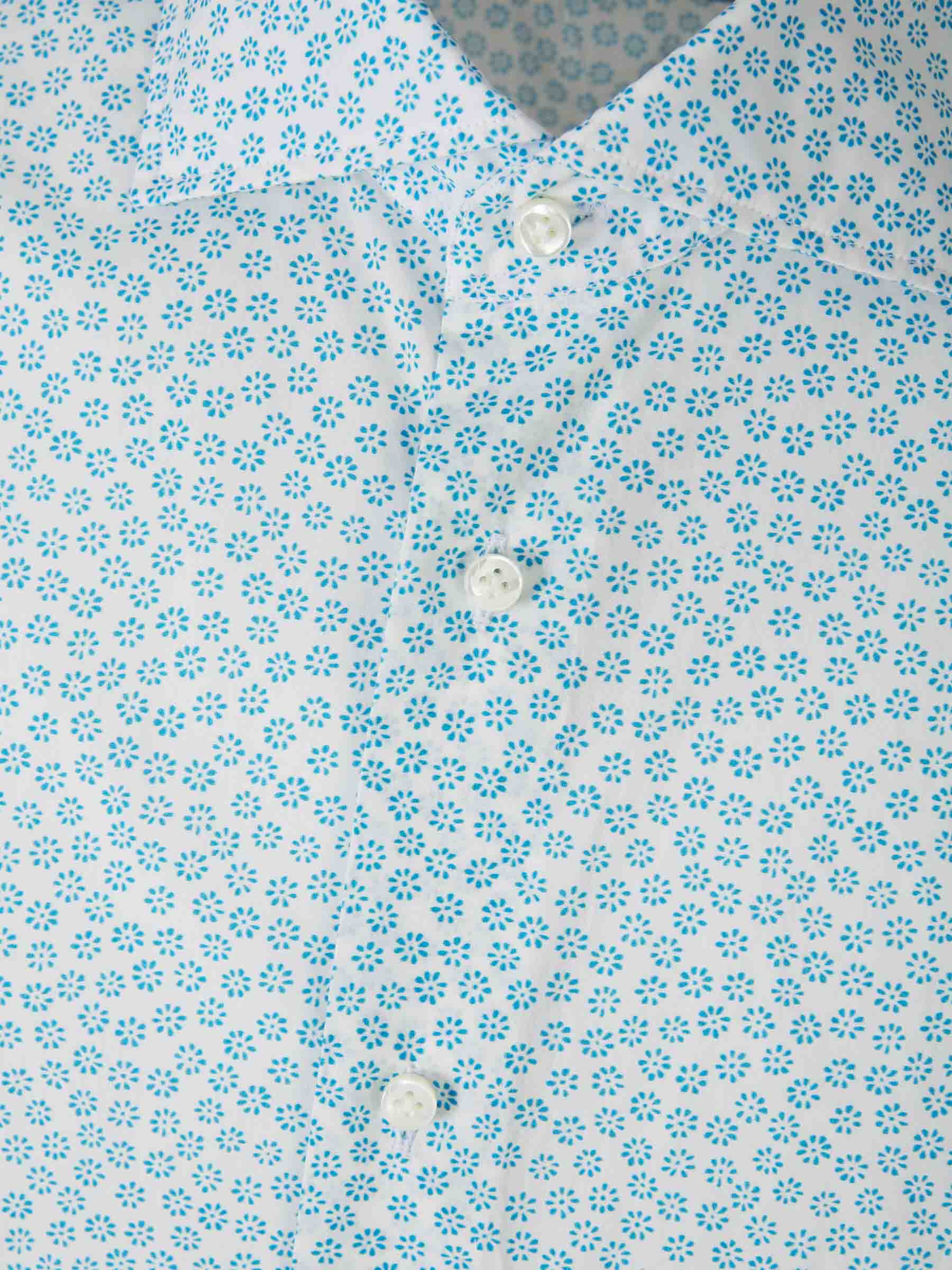 Outlet online Vincenzo di Ruggiero Hombre Camisa Motivo Floral color Azul sku 531-006154 01 - Foto 3