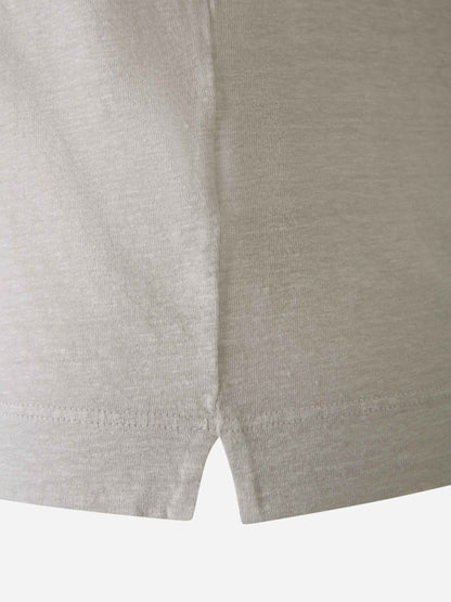 Outlet online Santa Eulalia Hombre Camiseta Punto Lino color Gris Claro sku 553-003693 01 - Foto 4