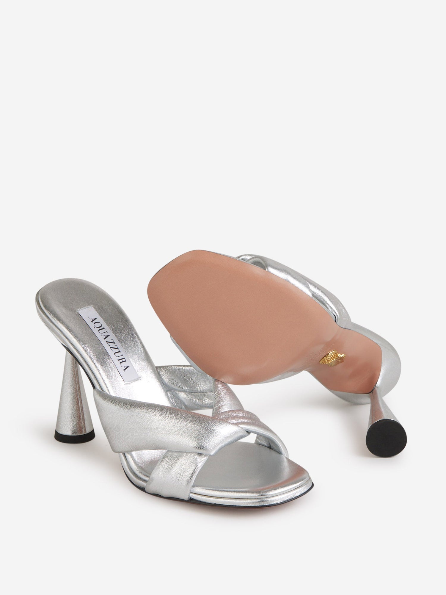 Outlet online Aquazzura Mujer Mules Amore Metalizados color Plateado sku 800-005239 01 - Foto 5