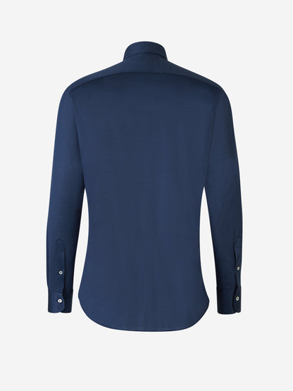 Outlet online Canali Hombre Camisa Punto Algodón color Azul Marino sku 531-005596 04 - Foto 2