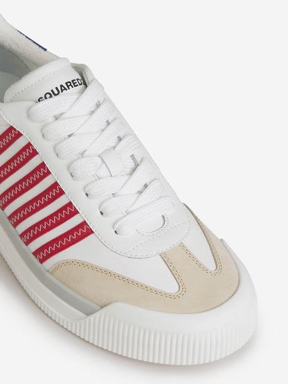Outlet online Dsquared2 Hombre Sneakers Piel Rayas color Blanco sku 616-002631 02 - Foto 5