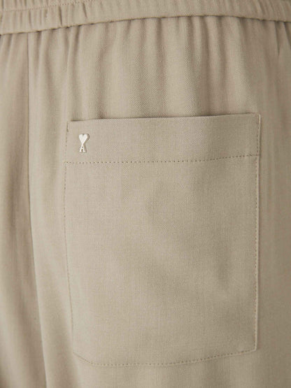Outlet online Ami Paris Hombre Bermudas Viscosa y Lana color Topo sku 523-000944 02 - Foto 4