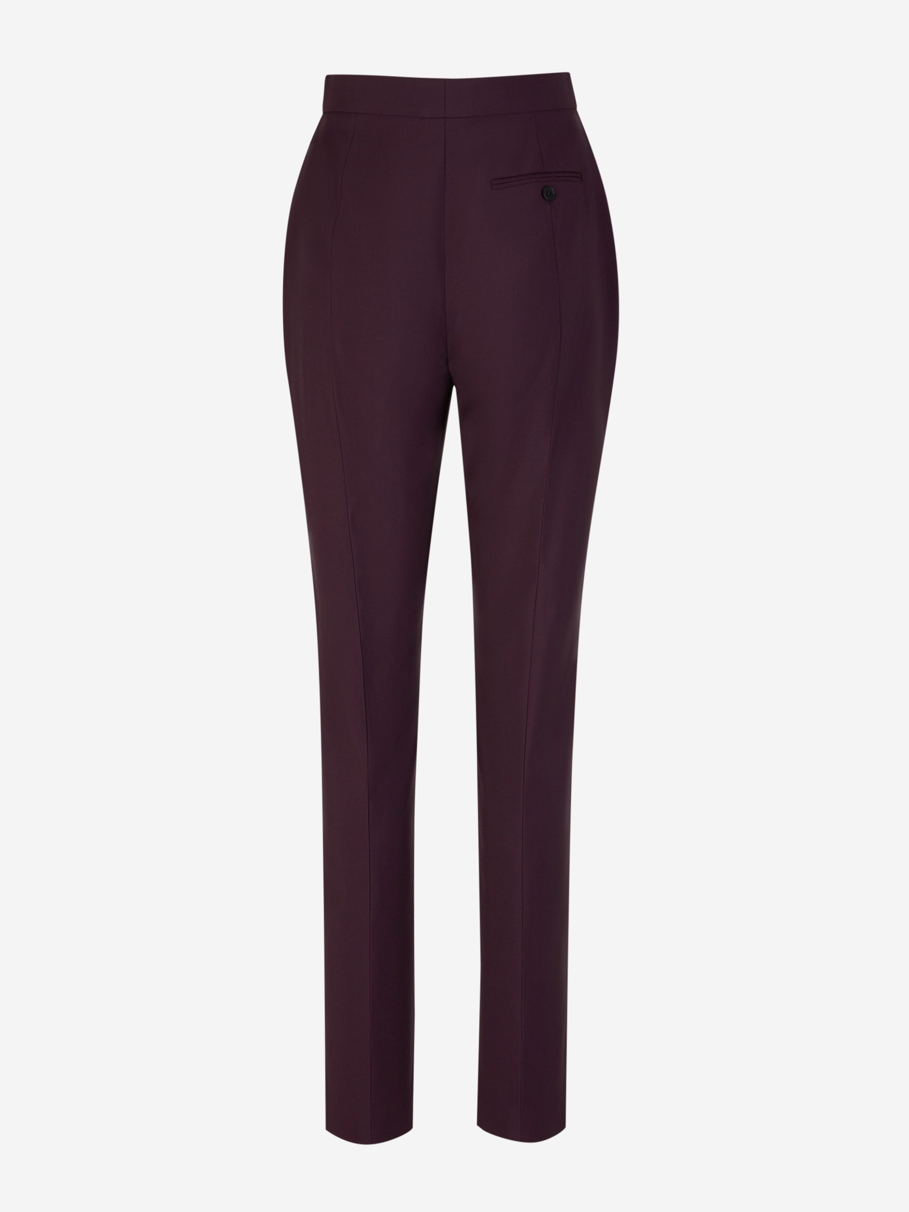 Outlet online McQueen Mujer Pantalones Formales Lana color Púrpura sku 761-003472 01 - Foto 2